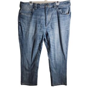 Duluth Trading Co Relaxed Fit Mens Jeans 38x28 Light Wash Denim Workwear